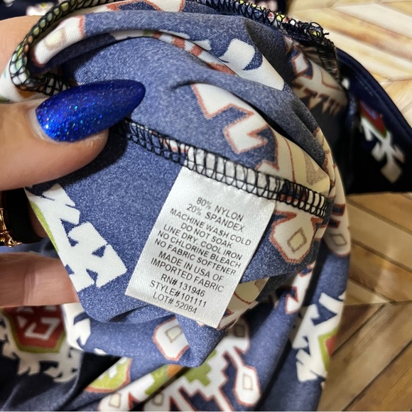 Jude Connally Navy Blue Boat Neck Shift‎ Dress V-Neck Retro Print 70's Stretch - Picture 6 of 9